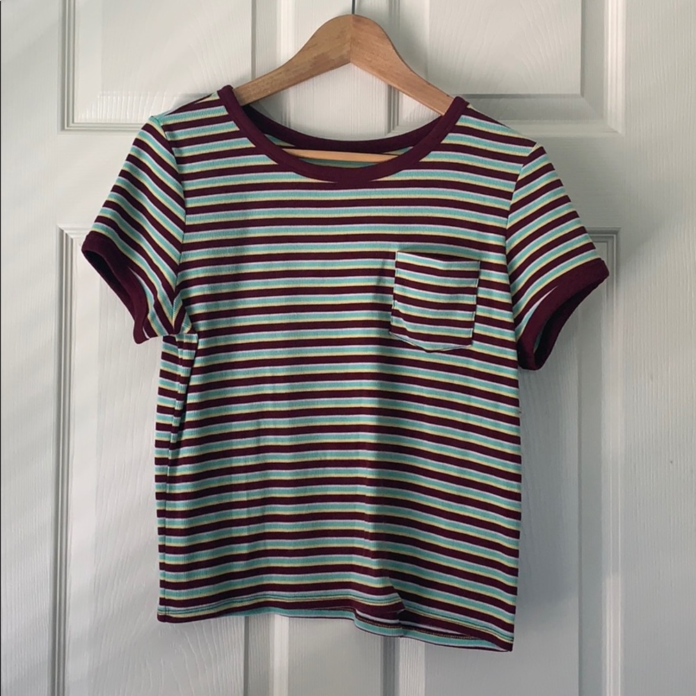Arizona Jean Co Striped Pocket Tee